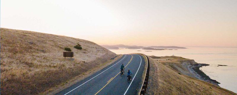 Biking cattle point San Juan island